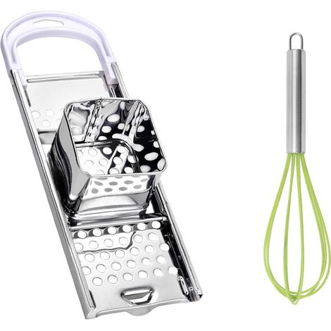 Spaetzle Maker - Stainless Steel Dumpling Press with Non-Slip Handle - For Homemade Noodles and Dumplings - 2-Piece Set with Balloon Whisk (1/5)