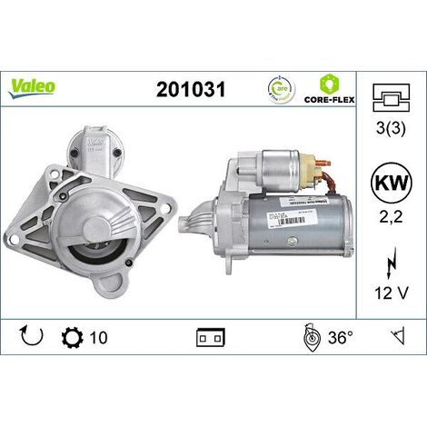 Démarreur VALEO 201031 NISSAN 1202204 23300-00Q0A 23300-00Q0D 23300-00QOA