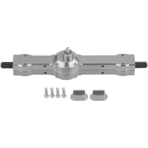 Boîte d'essieu arrière en alliage d'aluminium, pour camion militaire WPL 1/16, pièce de voiture RC (gris titane) (1/5)