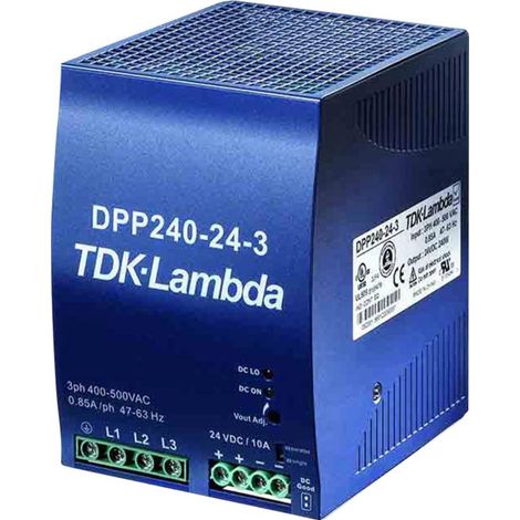 TDK-Lambda DPP240-24-3 Alimentatore per guida DIN 24 V/DC 10 A 240 W Num. uscite:1 x Contenuto 1 pz. (1/2)
