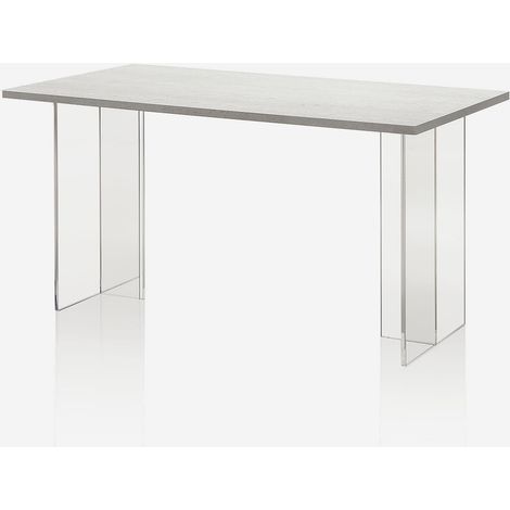 Tavolo da pranzo in MDF rettangolare design moderno 140x80 Nilo - Bianco (1/5)