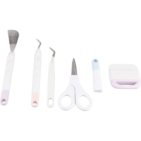 Kit de 6 outils de désherbage en vinyle : pelle, ciseaux, coupe-boucle, pince pour artisanat DIY et projets créatifs à la maison ou en classe (1/5)