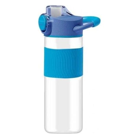 QORVA-Bouilloire de sport - étanche et sans BPA - paille interne bleue