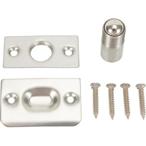 Loquet de porte à bille réglable en acier inoxydable avec gâche (1/4)