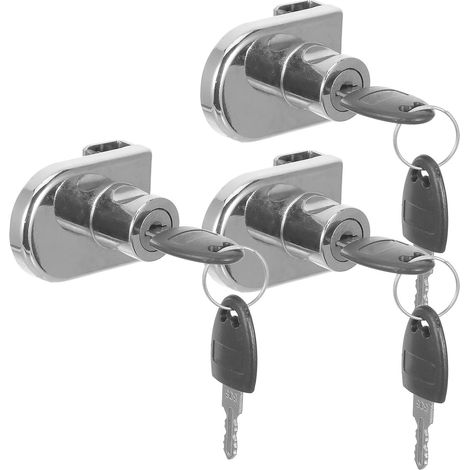 SEWACC Lot de 3 serrures pour portes coulissantes en verre et (1/5)