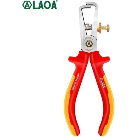 Pince à dénuder le fil VDE, 6 pouces, 1000V, pince à dénuder le fil isolé avec GS, anti-flamme, résistant aux hautes températures, Pince à Sertir, Coupeur Cable Fil Corde, (1/4)