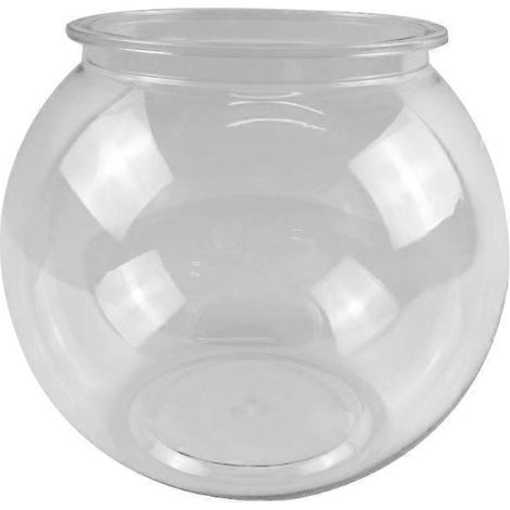 Aquarium de bureau en plastique pour animaux de compagnie, construction monobloc incassable, diamètre 15 cm.