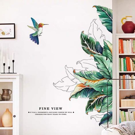 Autocollants muraux vertes (120×70 cm) I autocollant sticker mural (1/5)