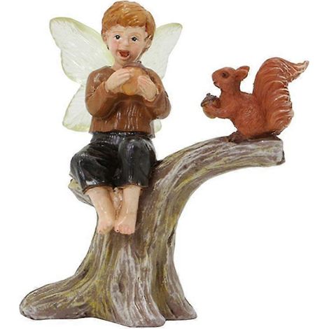 Ornements de fées en résine, écureuils et elfes, petits ornements de fées