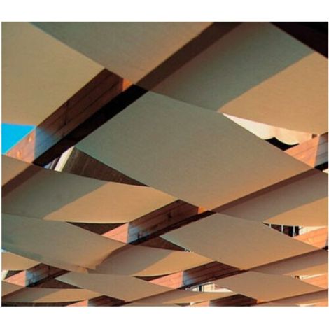 TELO COPERTURA STRISCE BEIGE 86 x 300 cm PER PERGOLA PERGOLATO 3 x 3 MT 044AL