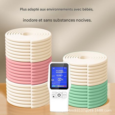 Bandes de sécurité enfant - Autocollants de sécurité pour la maison - Forme en W - Noir foncé, 10 m