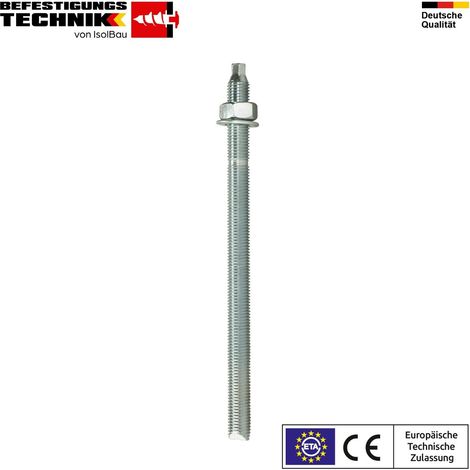IsolBau Gewindestange verzinkt ETA Ankerstange 1 x M12x190 (1/5)