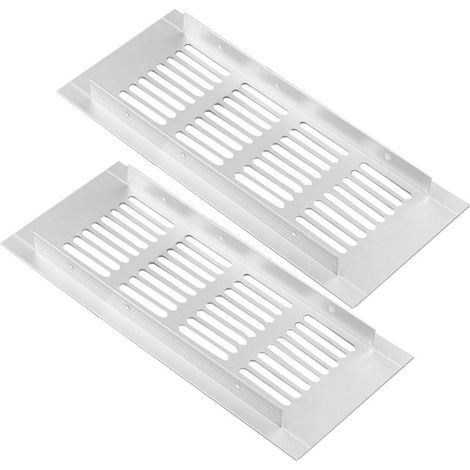 Grille de ventilation rectangulaire, grille de ventilation, grille de ventilation rectangulaire, grille de ventilation rectangulaire pour une ventilation idéale 80 × 200 mm 2 pièces (Blanc) (1/4)