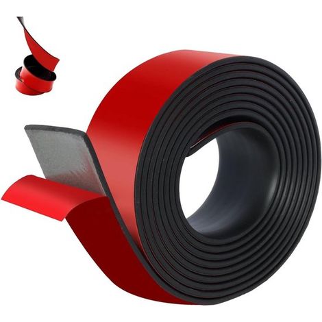Bandes de caoutchouc auto-adhésives 40 mm x 2 mm x 300 cm, tapis en caoutchouc néoprène pour applications de bricolage, joints et protection (1/5)