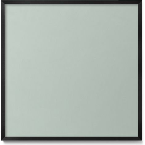 Tableau Magnétique en Métal pour Aimants - Motif Couleur céladon - Minimaliste - Cadre Noir - 50x50 cm - Tableau Métallique Aimanté