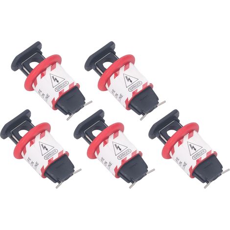 Lot de 5 mini-disjoncteurs de verrouillage pour disjoncteurs, dispositifs de verrouillage de disjoncteurs pour équipements électriques industriels, verrous d'arrêt (1/5)