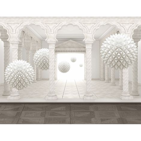 Papier peint panoramique - Colonnade 3D - 130 cm x 99 cm (1/2)
