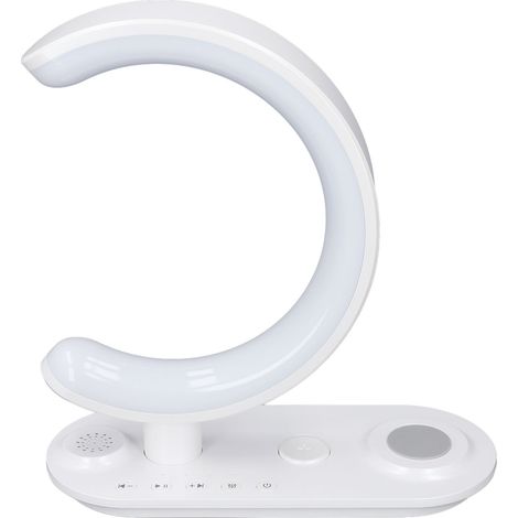 Lampe de chevet connectée commande APP RGB bruit blanc minuterie haut-parleur BT chargeur sans fil bureau chambre (1/5)