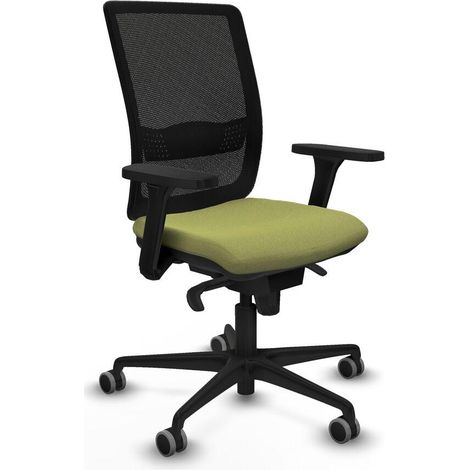 Piqueras y Crespo Chaise de bureau noire et vert olive (1/3)