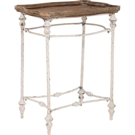 Mesa auxiliar de madera marrón 65x45x83h cm (1/5)