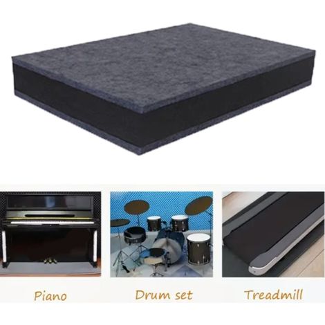 Tapis Antivibratoire Subwoofer, Paquets d'Isolation Acoustique 20x20cm pour Enceinte Grave, Piano, Batterie, Anti-Bruit (Lot de 2) (1/5)