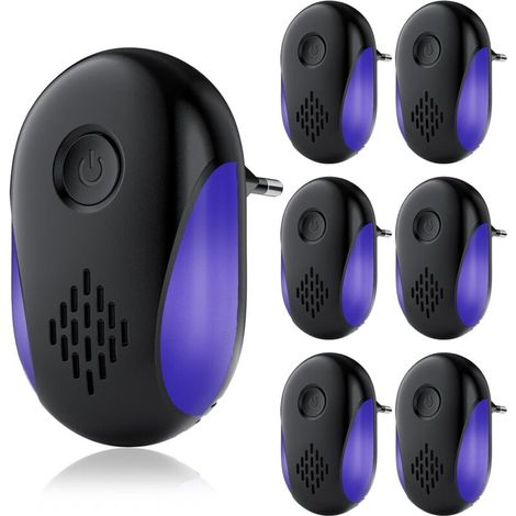 6 Pack Upgraded Ultrasonic Pest Repeller,mice repellent for Plug-In,Bug Repellent for Indoor Pest Control for Mice, Mosquitoes, Spiders, Cockroaches, Ants, Flea, Vermin Harmless to Pets and Human (1/4)