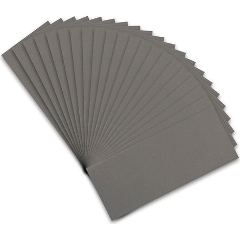 Papier de verre 93x230mm 21 feuilles grain 2000 imperméable, ponçage polissage métal bois bricolage meulage (1/5)