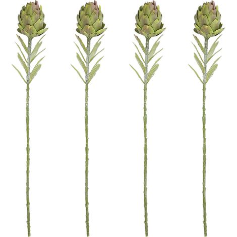Künstliche Artischocken [4 pro Portion grün] Künstliche Artischocken für Wohnzimmer-/Eingangsbereichdekoration, künstliche Pflanzen, Blumenarrangements, künstliche Blumen (1/2)