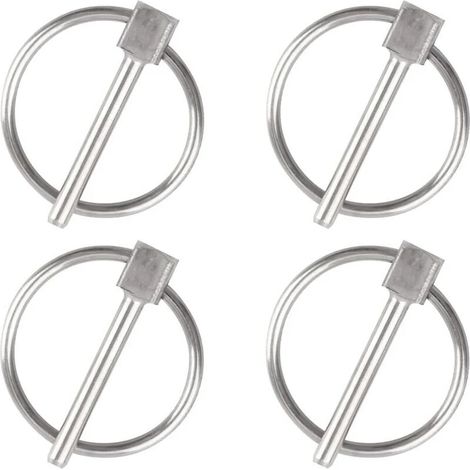 Goupille De Sécurité - Acier Inoxydable 304 - Diamètre 3 mm Longueur 25 mm - Pour Remorque Jardin Agriculture Outil - Lot De 4 (1/5)