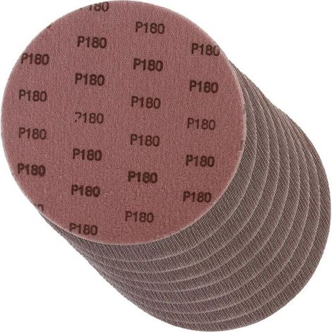 10 Pièces Disques de Ponçage Auto-agrippants Ø 225mm, Grain 180, Disques Abrasifs Filet Ø 225 mm Autoagrippant,Compatible avec Ponceuses Girafe, Murales et Plafond, pour Bois, Métal et Plâtre (1/4)
