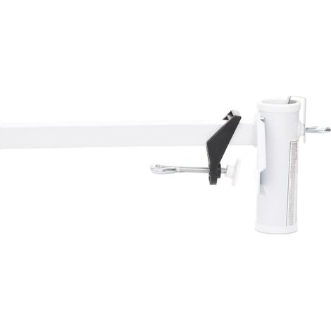vidaXL Morsetto per Ombrellone da Balcone Bianco 38 mm in Acciaio