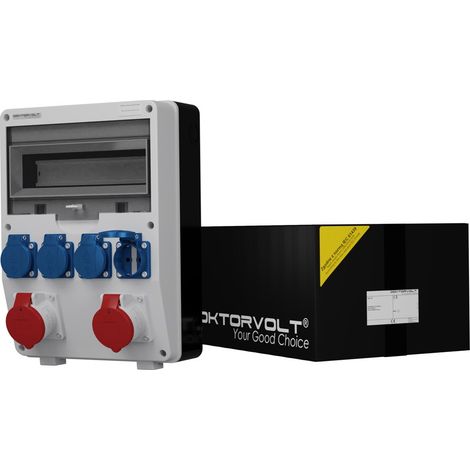 Tableau électrique de chantier TD 2x16 A 4x230 V Schuko Doktorvolt DV-6084-D (1/5)