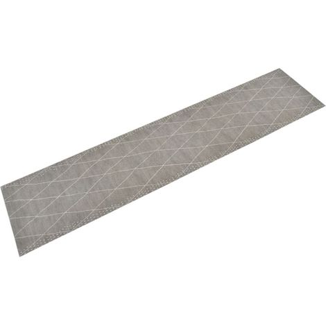 Alfombra de cocina lavable terciopelo dibujo rombos 60x300 cm (1/5)