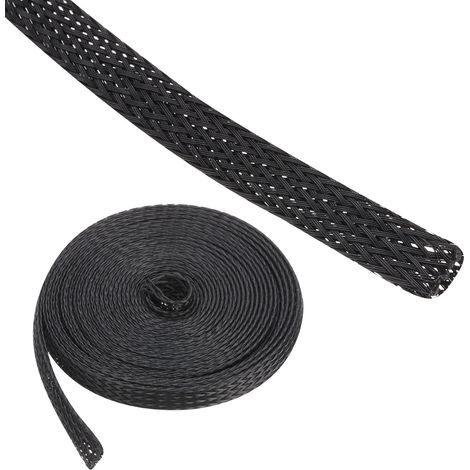 10ft Tresse Tuyau Extensible 1/4 Pouce Noir (1/5)
