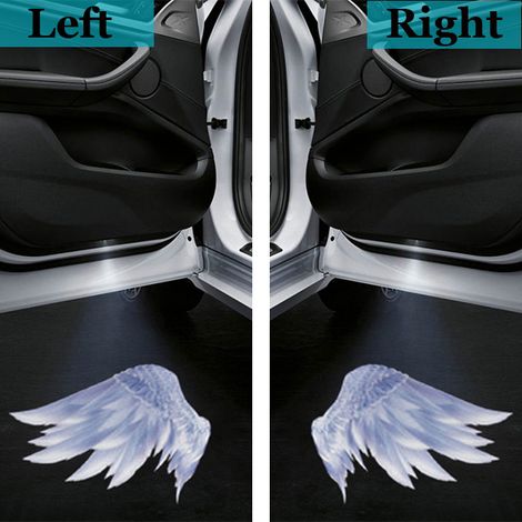 (Lot de 2 éclairages de porte - LOGO 11) Projecteur LED pour portières de voiture, compatible avec MINI Cooper One S R55 R56 R60 F55 F56 Countryman Clubman. Éclairage décoratif pour véhicules neufs. (1/4)