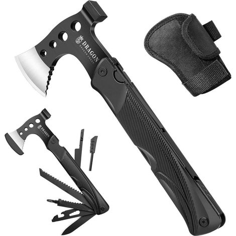 DRAGON CREEK Camping Axt Beil Multitool 15 in 1 Survival Werkzeug Männer (1/5)