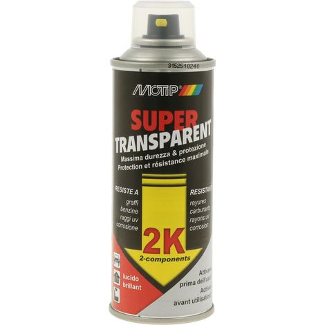 VERNIS TRANSPARENT 2K SECHAGE RAPIDE AEROSOL 200ML MOTIP
