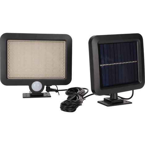 Projecteur solaire extérieur à détecteur de mouvement, type split, économe en énergie et étanche, pour jardin. Économie d'énergie garantie. Étanchéité optimale. (1/5)