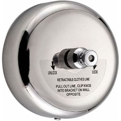 Sèche-linge rétractable rond en acier inoxydable 304 avec cordon en acier de 9 pieds pour balcon de jardin de salle de bain et plus (1/4)