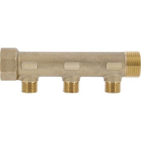 Lot de 10 collecteurs mâle-femelle 1'' (26/34), 3 départs mâle 1/2'' (15/21), pour sanitaire et chauffage