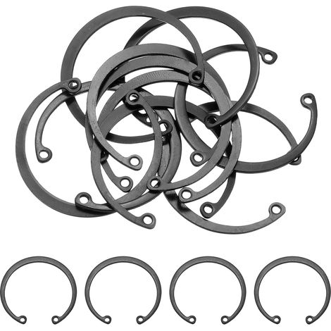 10Pcs 1-31/32" (50mm) Anneau De Retenue Interne Circlip Noir (1/5)