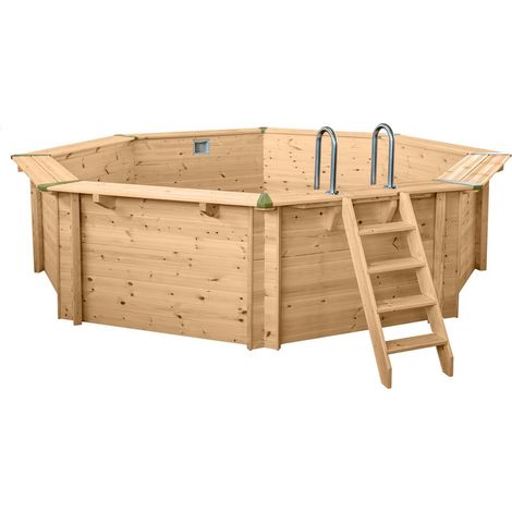 Holzpool ''Java'', Komplettset Ø 4,40 m x 1,36 m