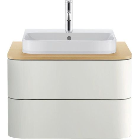 Piastra console HAPPY D.2 PLUS 16x650x480mm con 1 foro bianco super opaco