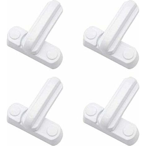Lot de 4 Serrures Loquets Bloque Poignee Sécurité Domestique Supplémentaire Remplacement Pour Maison Portes Placards Fenêtres (1/3)