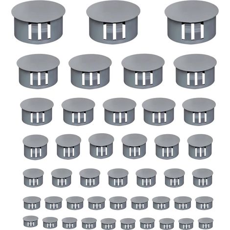 170 Grey Furniture Hole Covers 5-25 mm, Plastic Plugs (1/5)