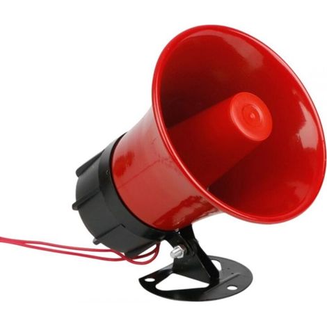 Avertisseur sonore pour sirène, 220V Haute Puissance 30W, 130 décibels, Propagation sur de Longues Distances, Facile à Utiliser, avec Support pour système d'alarme de sécurité Domestique