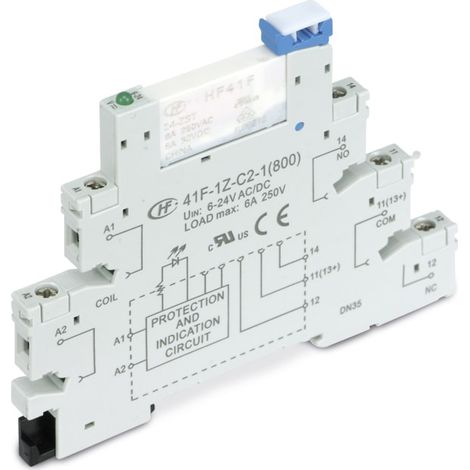 HONGFA Module de relais 41F-1Z-C2-1 & HF41F/24-ZS, 24 V-/