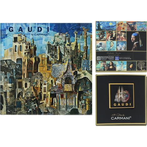 Carmani, posavasos de cristal - inspirado en las pinturas de A. Gaudí (1/5)