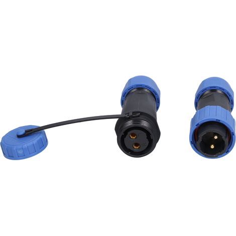 Prise d'aviation IP68 étanche sans soudure mâle femelle paire connecteur 2 broches 250 V 20A LP16 (1/5)