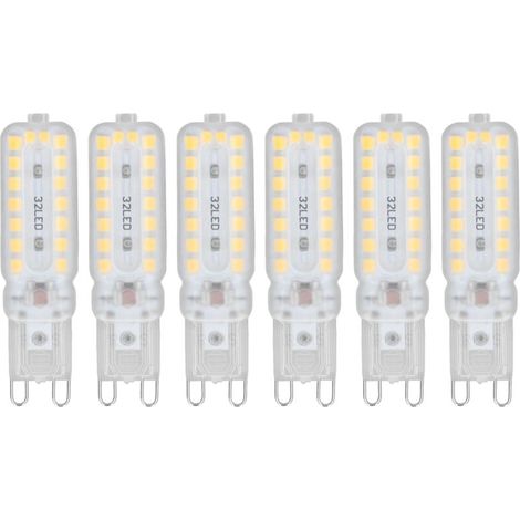 6 Ampoules LED G9 7W Dimmables, Lumière Chaude 220-240V, Éclairage 360° pour Lampe Murale, Bureau ou Armoire (1/5)